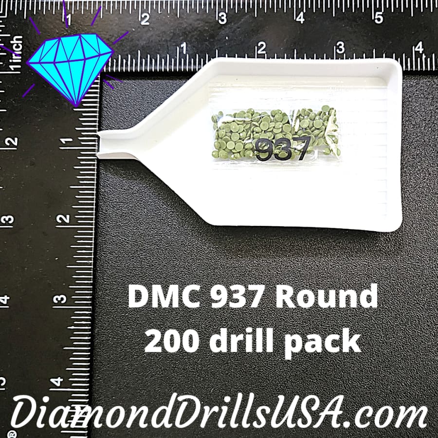 DMC 937 ROUND 5D Diamond Painting Drills Beads DMC 937 