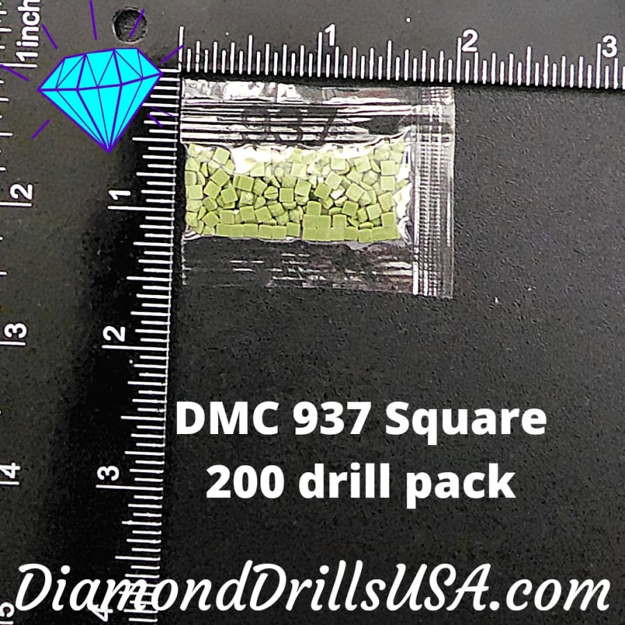DMC 937 SQUARE 5D Diamond Painting Drills Beads DMC 937 