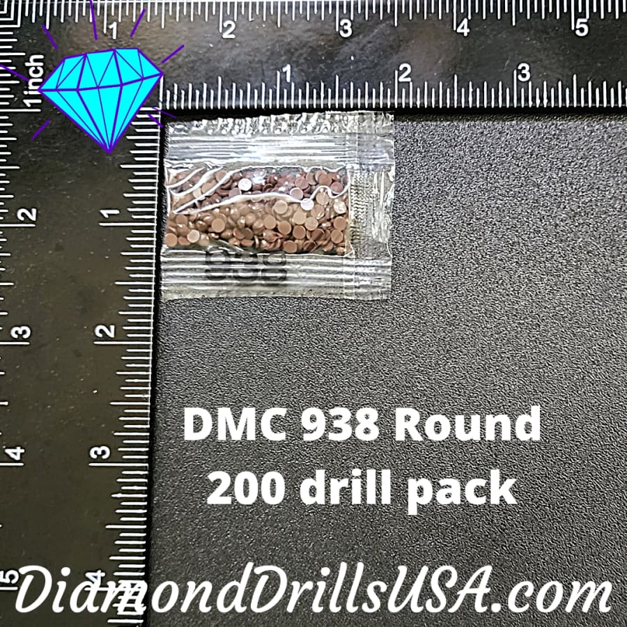 DMC 938 ROUND 5D Diamond Painting Drills Beads DMC 938 Ultra