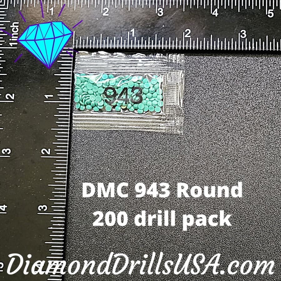 DMC 943 ROUND 5D Diamond Painting Drills Beads DMC 943 