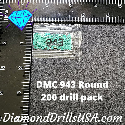DMC 943 ROUND 5D Diamond Painting Drills Beads DMC 943 