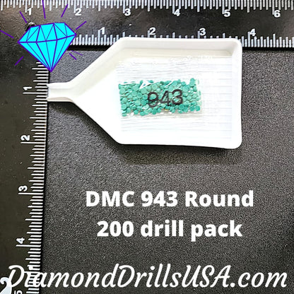 DMC 943 ROUND 5D Diamond Painting Drills Beads DMC 943 