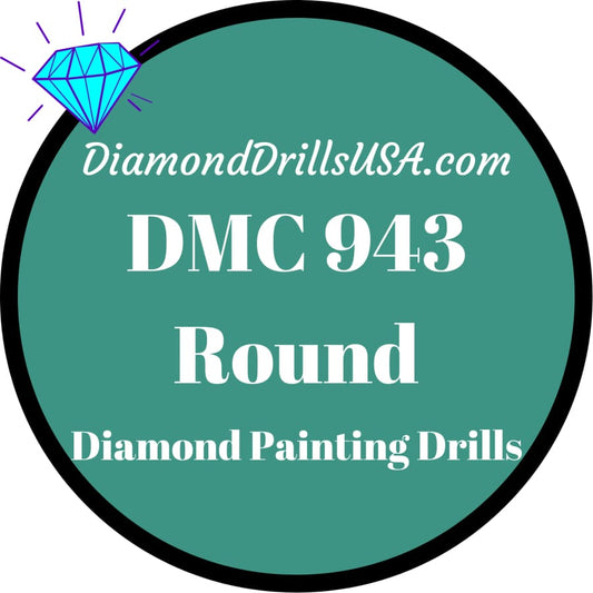 DMC 943 ROUND 5D Diamond Painting Drills Beads DMC 943 