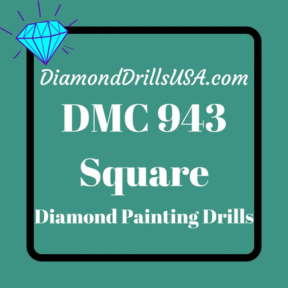 DMC 943 SQUARE 5D Diamond Painting Drills Beads DMC 943 