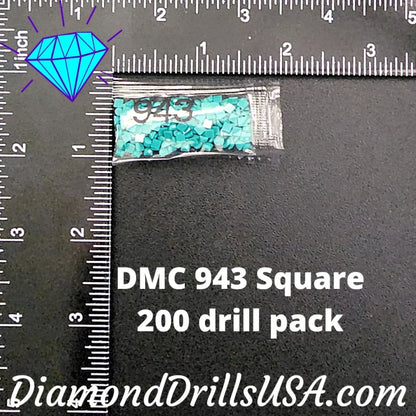 DMC 943 SQUARE 5D Diamond Painting Drills Beads DMC 943 