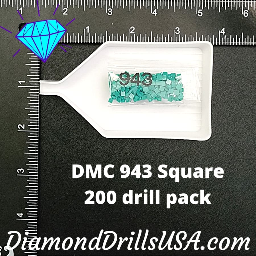 DMC 943 SQUARE 5D Diamond Painting Drills Beads DMC 943 