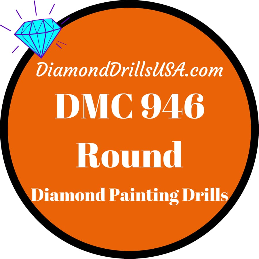 DMC 946 ROUND 5D Diamond Painting Drills Beads DMC 946 