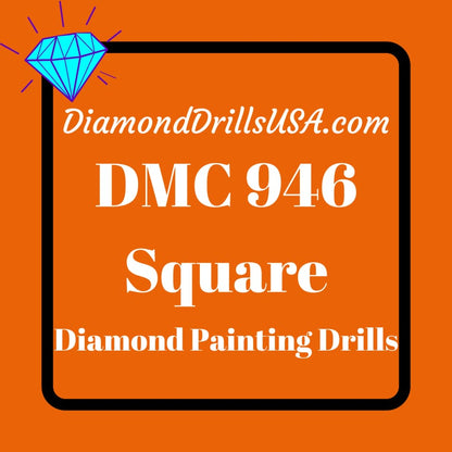 DMC 946 SQUARE 5D Diamond Painting Drills Beads DMC 946 