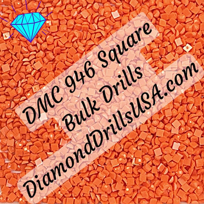 DMC 946 SQUARE 5D Diamond Painting Drills Beads DMC 946 