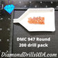 DMC 947 ROUND 5D Diamond Painting Drills Beads DMC 947 Burnt