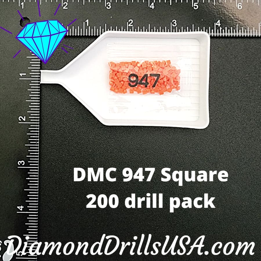 DMC 947 SQUARE 5D Diamond Painting Drills Beads DMC 947 