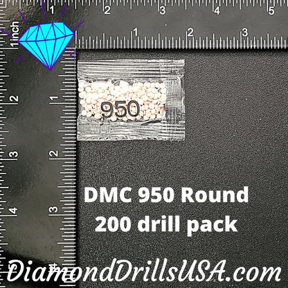 DMC 950 ROUND 5D Diamond Painting Drills Beads DMC 950 Light