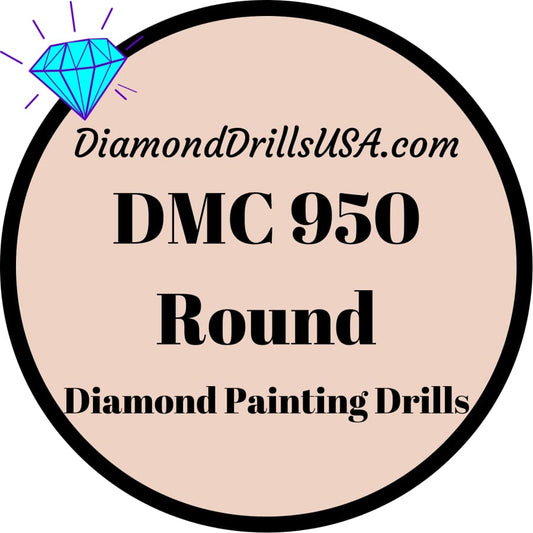 DMC 950 ROUND 5D Diamond Painting Drills Beads DMC 950 Light