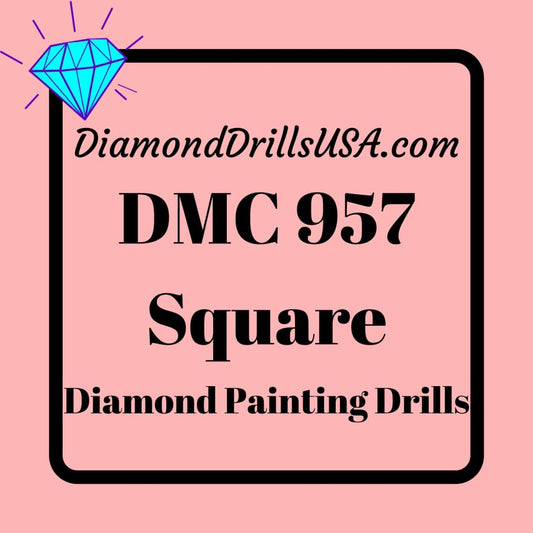 DMC 957 SQUARE 5D Diamond Painting Drills Beads DMC 957 Pale