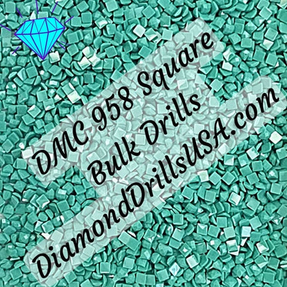 DMC 958 SQUARE 5D Diamond Painting Drills Beads DMC 958 Dark