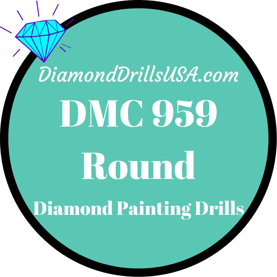 DMC 959 ROUND 5D Diamond Painting Drills Beads DMC 959 