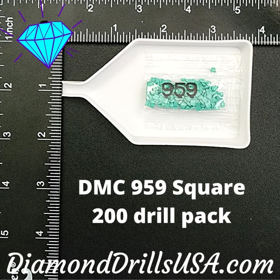 DMC 959 SQUARE 5D Diamond Painting Drills Beads DMC 959 