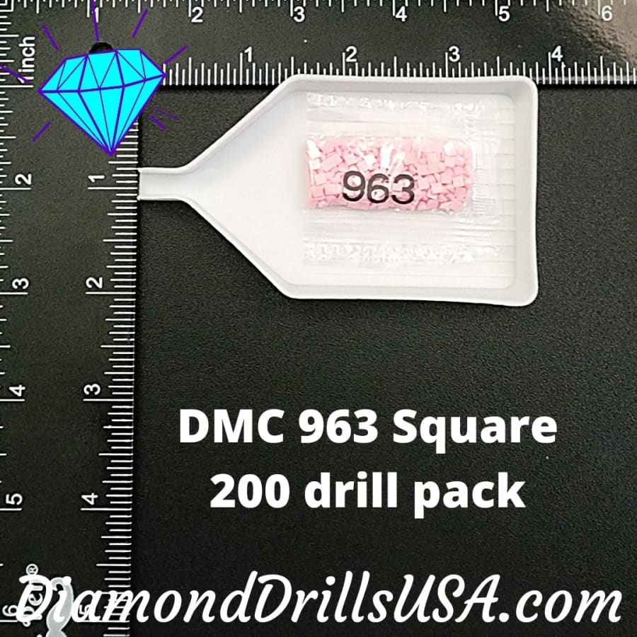 DMC 963 SQUARE 5D Diamond Painting Drills Beads DMC 963 