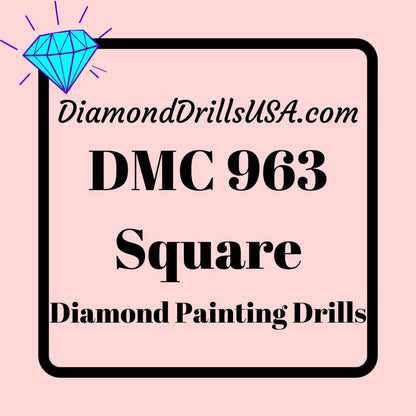 DMC 963 SQUARE 5D Diamond Painting Drills Beads DMC 963 