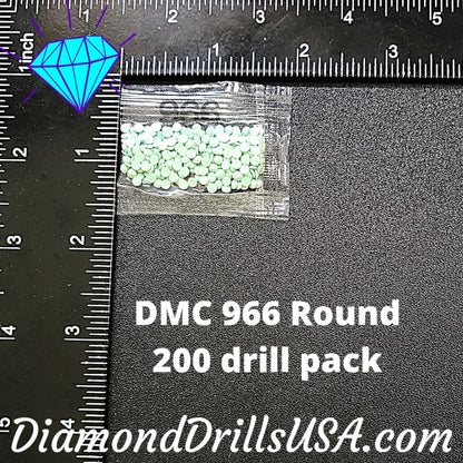 DMC 966 ROUND 5D Diamond Painting Drills Beads DMC 966 