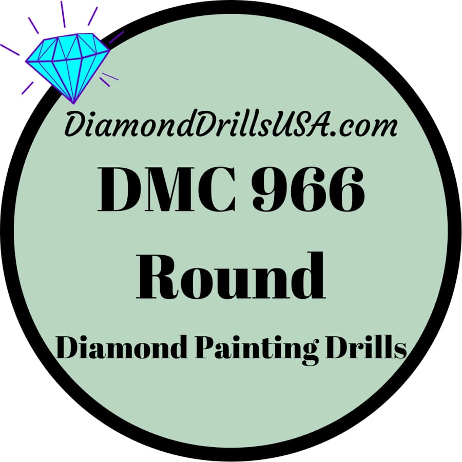 DMC 966 ROUND 5D Diamond Painting Drills Beads DMC 966 