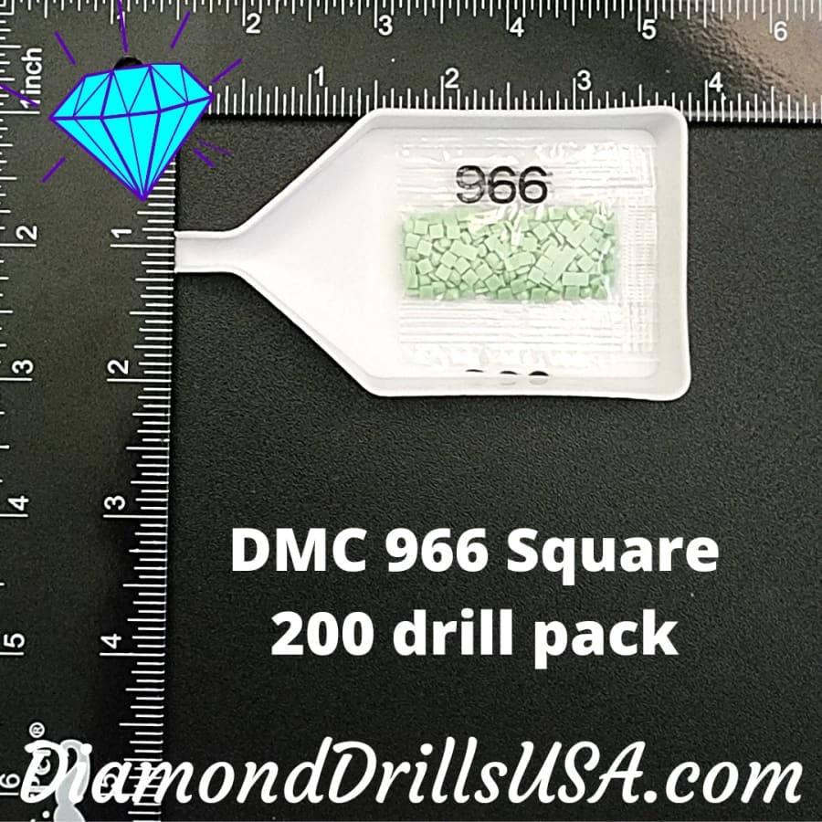 DMC 966 SQUARE 5D Diamond Painting Drills Beads DMC 966 