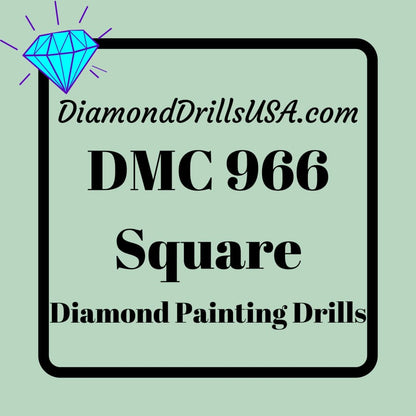 DMC 966 SQUARE 5D Diamond Painting Drills Beads DMC 966 