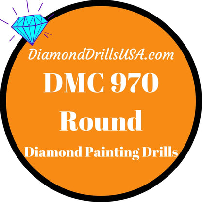 DMC 970 ROUND 5D Diamond Painting Drills Beads DMC 970 Light