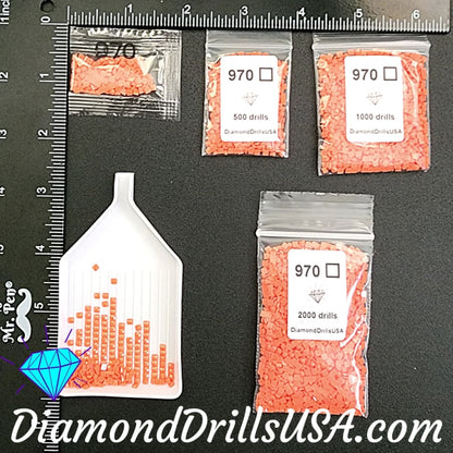 DMC 970 SQUARE 5D Diamond Painting Drills Beads DMC 970 