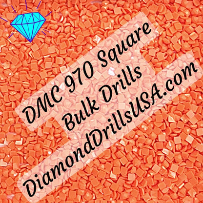 DMC 970 SQUARE 5D Diamond Painting Drills Beads DMC 970 