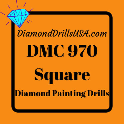 DMC 970 SQUARE 5D Diamond Painting Drills Beads DMC 970 