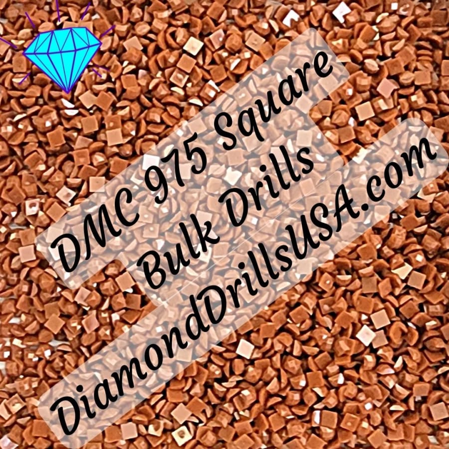 DMC 975 SQUARE 5D Diamond Painting Drills Beads DMC 975 Dark