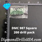 DMC 987 SQUARE 5D Diamond Painting Drills Beads DMC 987 Dark
