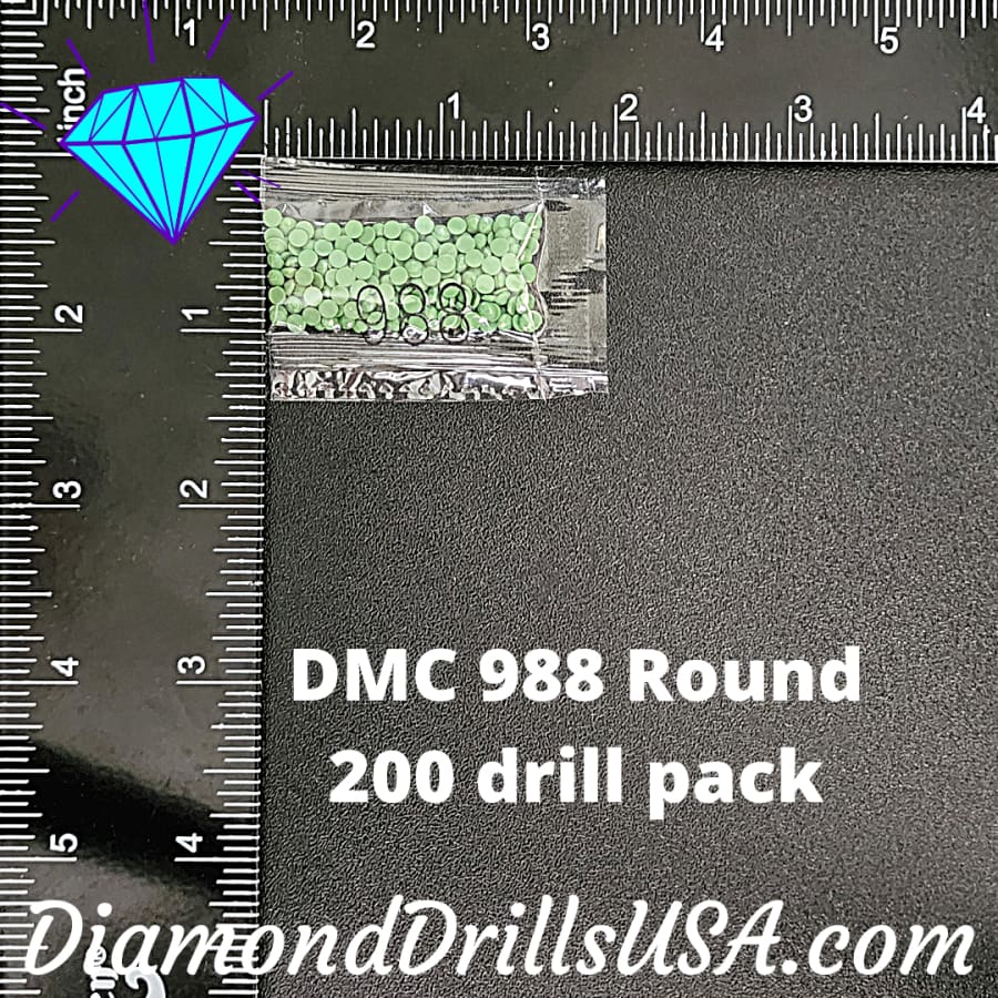 DMC 988 ROUND 5D Diamond Painting Drills Beads DMC 988 