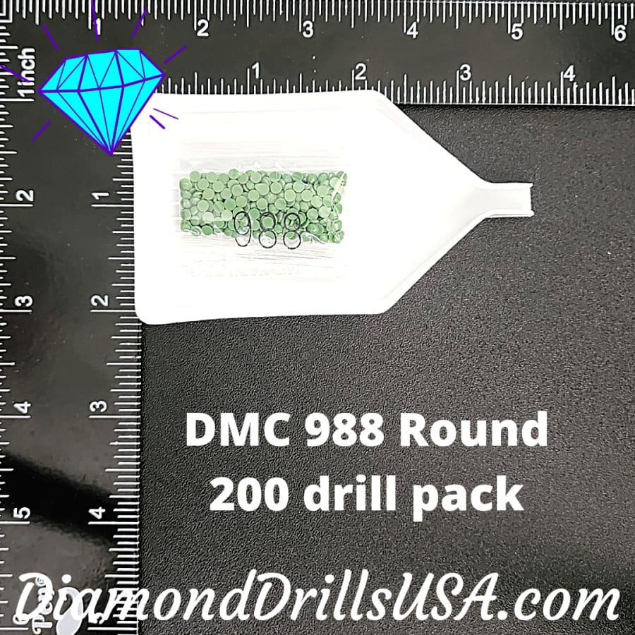 DMC 988 ROUND 5D Diamond Painting Drills Beads DMC 988 