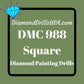 DMC 988 SQUARE 5D Diamond Painting Drills Beads DMC 988 
