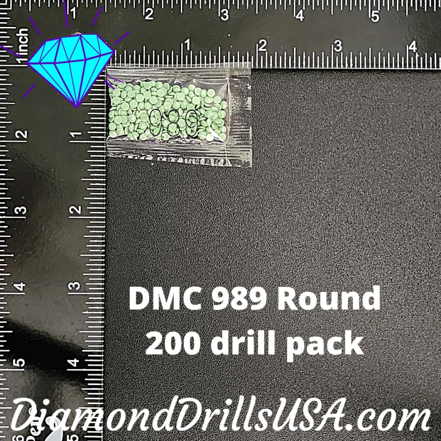 DMC 989 ROUND 5D Diamond Painting Drills Beads DMC 989 