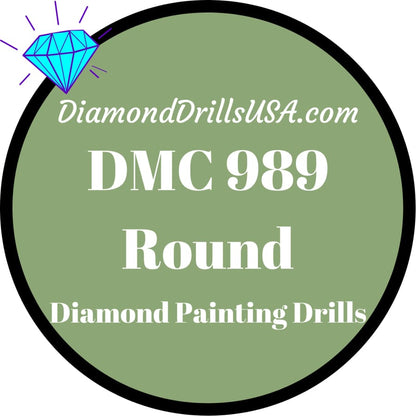 DMC 989 ROUND 5D Diamond Painting Drills Beads DMC 989 