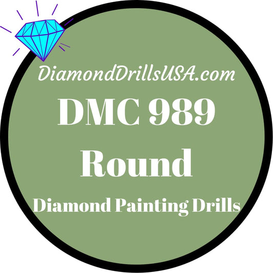 DMC 989 ROUND 5D Diamond Painting Drills Beads DMC 989 