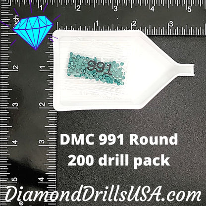 DMC 991 ROUND 5D Diamond Painting Drills Beads DMC 991 Dark 