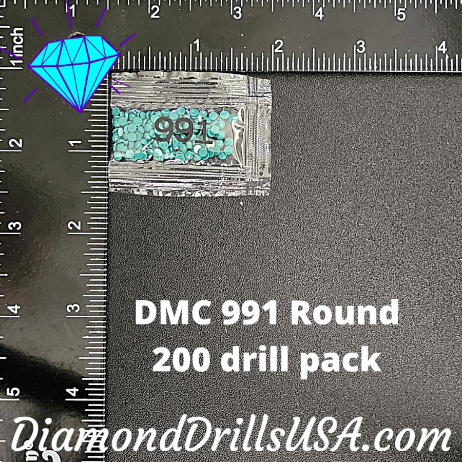 DMC 991 ROUND 5D Diamond Painting Drills Beads DMC 991 Dark 
