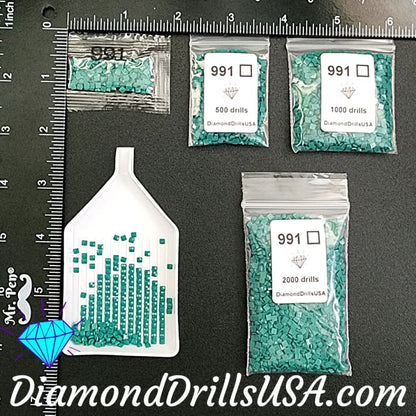 DMC 991 SQUARE 5D Diamond Painting Drills Beads DMC 991 Dark