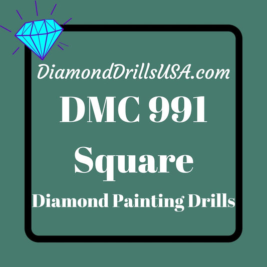 DMC 991 SQUARE 5D Diamond Painting Drills Beads DMC 991 Dark