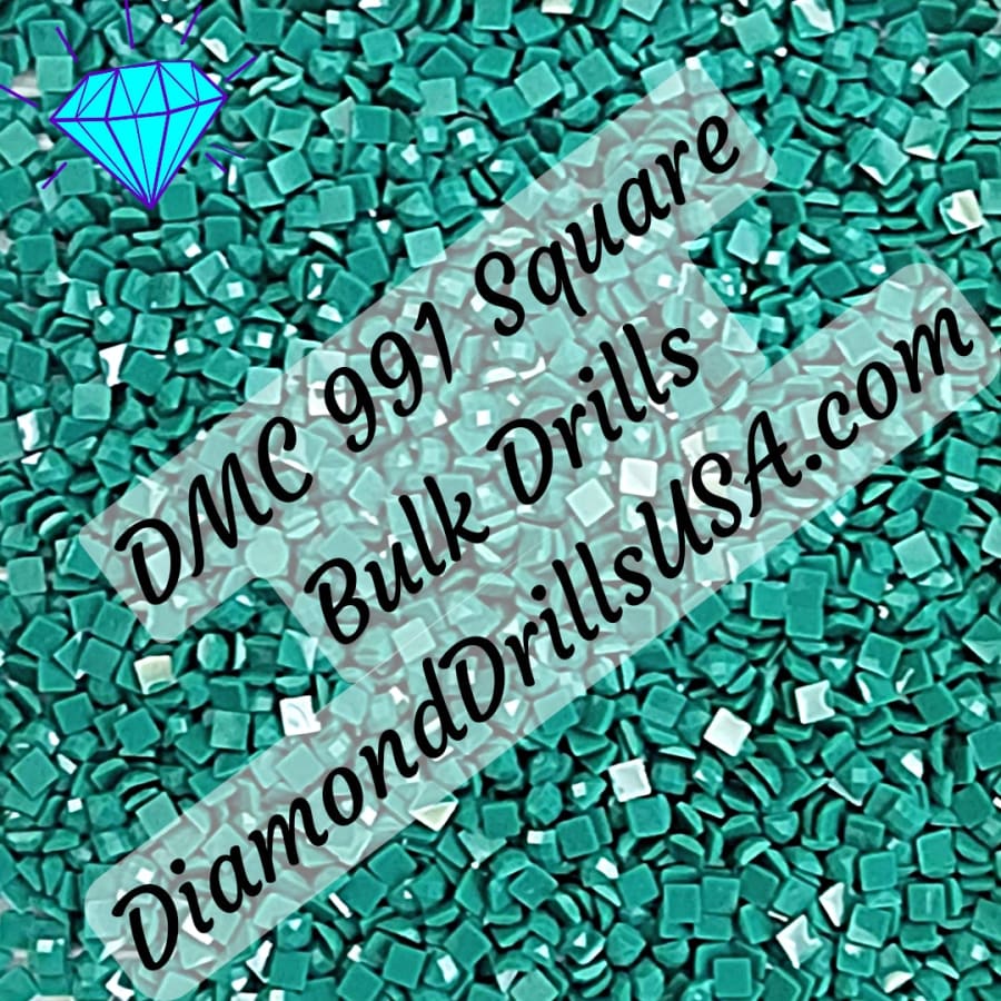 DMC 991 SQUARE 5D Diamond Painting Drills Beads DMC 991 Dark