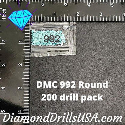 DMC 992 ROUND 5D Diamond Painting Drills Beads DMC 992 Very 