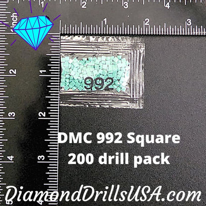 DMC 992 SQUARE 5D Diamond Painting Drills Beads DMC 992 