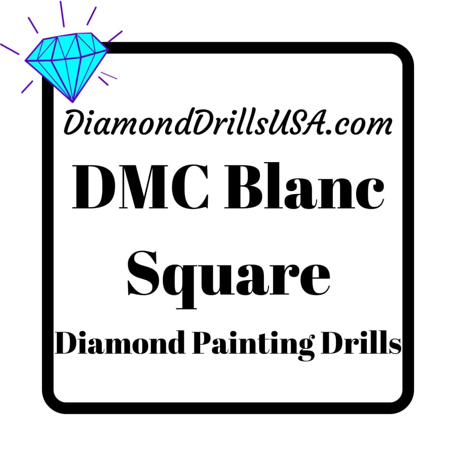 DMC Blanc SQUARE 5D Diamond Painting Drills Beads Blanc 