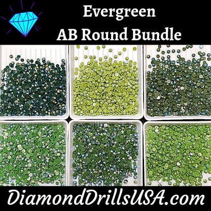 Evergreen AB Round Bundle 6 AB Colors Aurora Borealis 