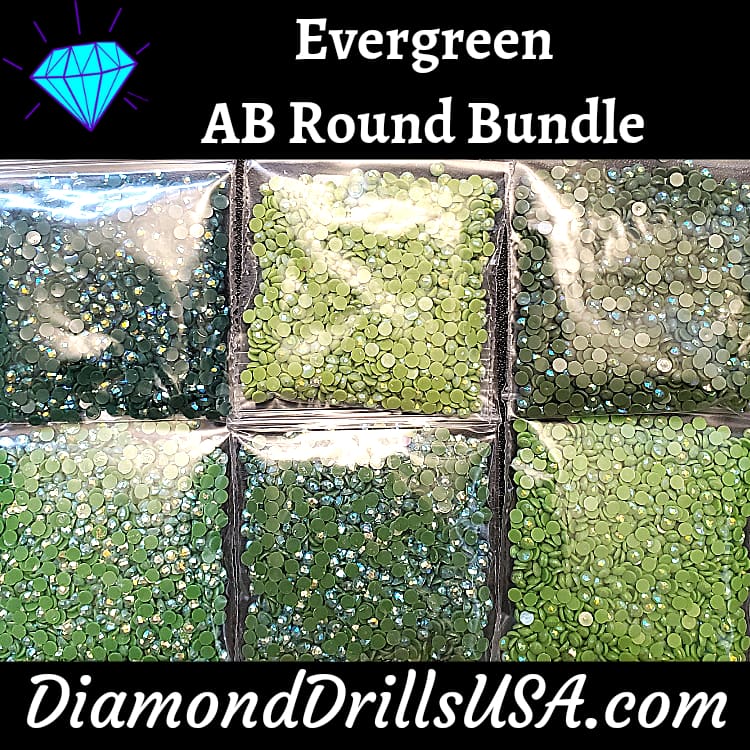 Evergreen AB Round Bundle 6 AB Colors Aurora Borealis 