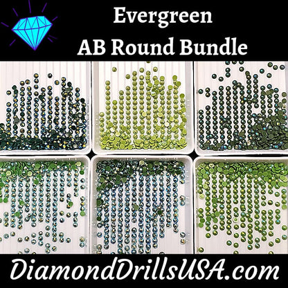 Evergreen AB Round Bundle 6 AB Colors Aurora Borealis 